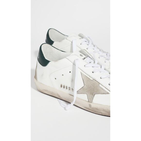 Golden Goose Superstar Low-Top Sneakers - 8 - White/Dark Green - Picture 4 of 5
